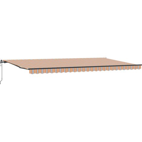 Maison Exclusive - Tenda Retrattile Multicolore 600 × 300 cm Tessuto e Alluminio