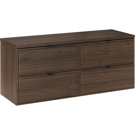 Waschtischunterschrank 120cm Elias mit 4 Schubladen, Holzoptik