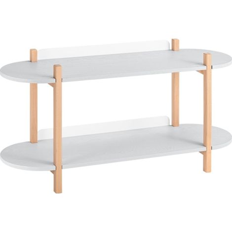 SoBuy 2 Tiers Bookshelf Storae Display Shelf Side Table Coffee Table,HSTR01-HG