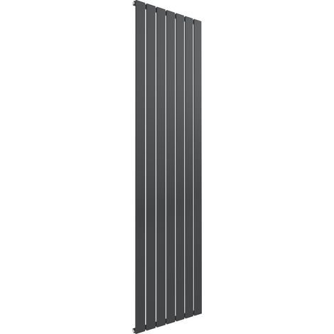Reina Flat Single Designer Radiator 1800mm H x 514mm W - Anthracite (1/5)