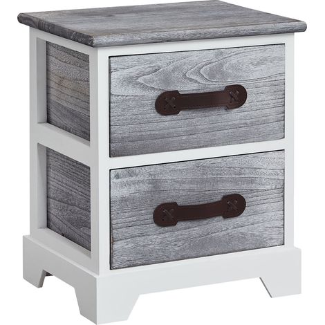 Table de chevet SALERNO Blanc (1/5)