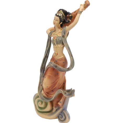 Statue en résine représentant une femme classique de style chinois, d'une beauté antique, idéale pour la maison, le bureau ou l'hôtel. Pipa