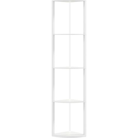 Lámpara de pie LED 42x29,5x163 cm MDF blanco con estantería RGB para salón – MEUBLIV (1/5)