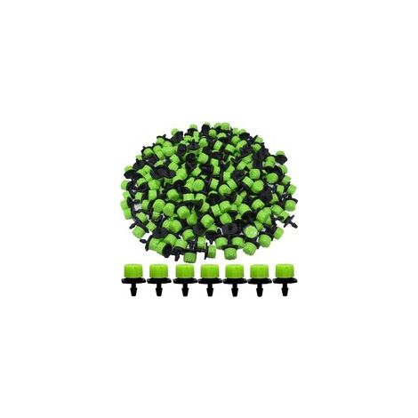 200 Stück 1/4"-Bewässerungstropfer, grüne, verstellbare Tropfbewässerungstropfer für Pflanzen, Garten, Gewächshaus, Gemüsebeet, Rasen (1/5)