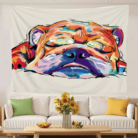 Tapisserie amusante et esthétique pour la chambre à coucher, nappes en tapisserie pour le salon et la chambre à coucher 150x130cm (1/5)