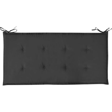 Cuscino per panca da giardino Nero 120 x 50 x 3 cm DEC021746