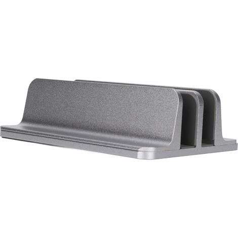 Support vertical pour ordinateur portable, gain de place sur le bureau, finitions soignées, taille ajustable, compatible avec ordinateurs et tablettes. (1/5)