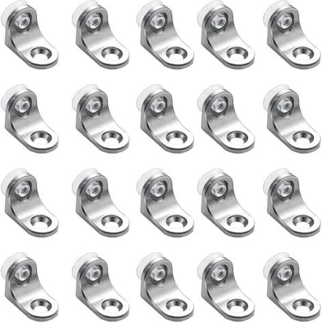 Lot de 20 supports d'angle en forme de L en métal et verre (1/5)