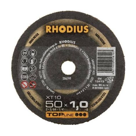 Disco de corte rhodius xt10 mini 50 mm 30600 RPM