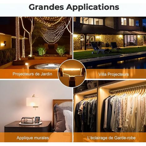 Halogen Bulb R7s 118 mm 100 W, Dimmable Warm White 2800 K R7s, 1500lm AC 220-240V for Home Lighting, Work, Security, Floor Lamp, Etc (1/4)