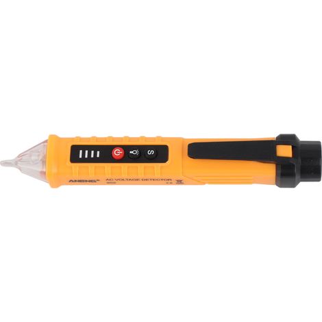 Wechselspannungsprüfer, Stromprüfer, Haushalts-Induktionsstift, Elektriker-Intelligenter Test, Ton- und Lichtalarm, Gelb (1/5)