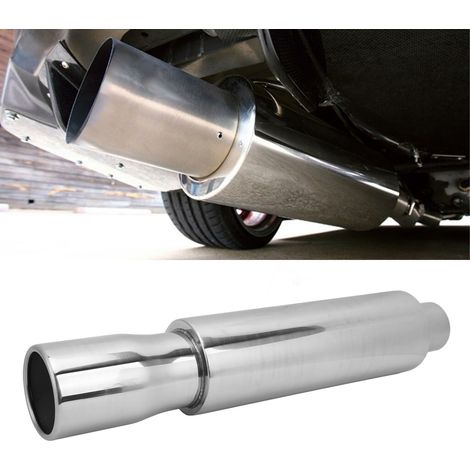 Silencieux d'admission et d'échappement en acier inoxydable 5063 mm, tuyau d'échappement rond, convient aux BMW, Mercedes-Benz, Honda et Toyota (XH-EP092-SL). (1/5)