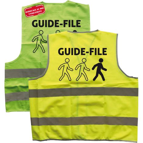 GILET DE SIGNALISATION GUIDE.FILE (WGILETGF).- Jaune fluo - XL (1/5)