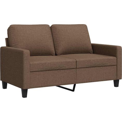 Canapé  Sofa à 2 places Marron 120 cm Tissu (1/5)
