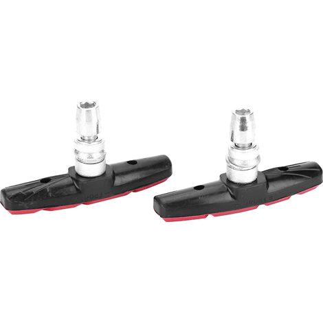 1 Paire de Patins de Frein VTT, Blocs en Caoutchouc Rouge pour Vélo Tout Terrain (1/5)