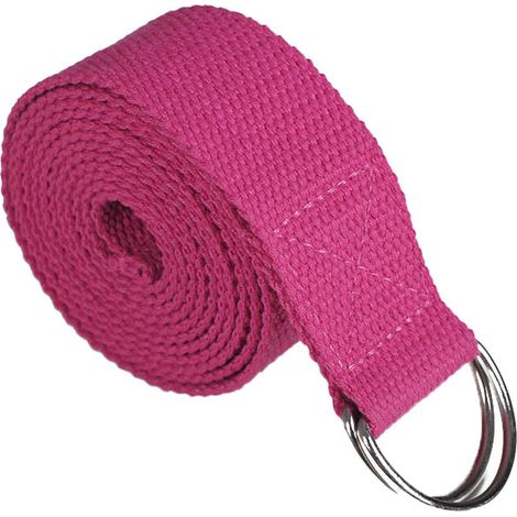 Sangle d'Étirement - Sangle Yoga en Coton Épais avec Anneaux Réglables - Pour Yoga Pilates Gymnastique Danse - 1 Pièce (1/5)