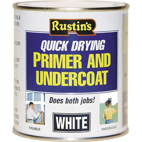 Rustins WHPU1000 Quick Dry Primer & Undercoat White 1 litre RUSQDWPUC1L