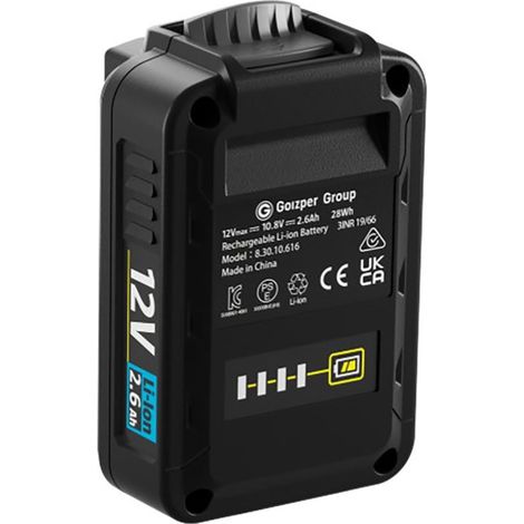 Una batería de iones de litio de 12 V y 2,6 Ah para pulverizadores e10LT y e15LT MATABI (1/4)