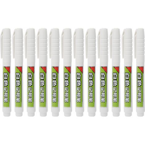 Marqueur à Peinture Blanche 12PCS - Stylo Marqueur Fin pour École et Bureau (1/5)
