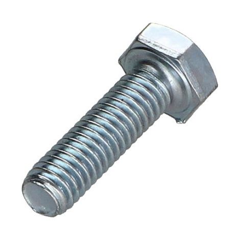 Vis métaux Tête hexagonale TH M6X20 Classe 6.8 Acier zingué-100 pièces