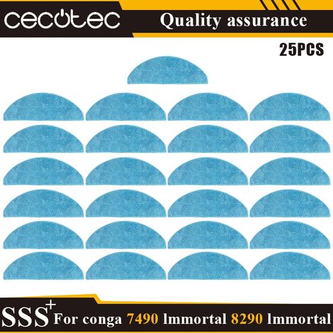 (25 pièces) Pièces détachées pour aspirateur Cecotec Conga 7490 Immortal/8290 Immortal : rouleau principal, brosse latérale, filtre HEPA, lingette de nettoyage, sac à poussière et accessoires. (1/4)