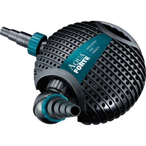AQUAFORTE O-18.000 - Pompa per laghetto, 220 Watt, Portata ottima 17,5 m3/Ora, Altezza ottima 6 Metri, Lunghezza Cavo 10 m, Motore sincrono A, Pompa Particelle di Sporco Fino a 6 mm (1/4)