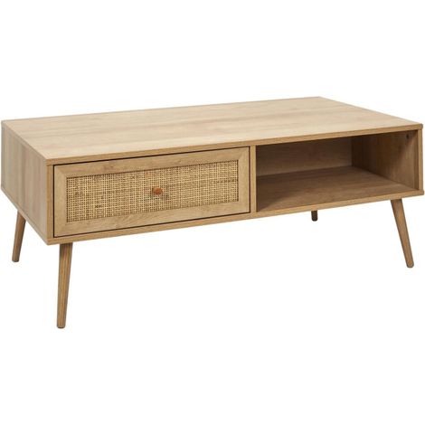 Table Basse en Bois "Bali" 110cm Naturel (1/5)