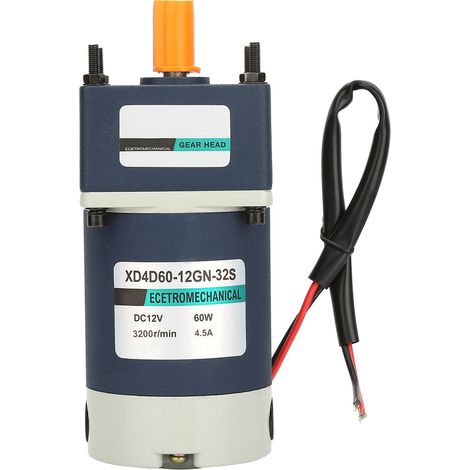 Moteur à engrenages CC à aimant permanent à engrenage métallique à vitesse réglable à haute torsion 12 V 60 W (7,5, 430 tr/min) (1/5)