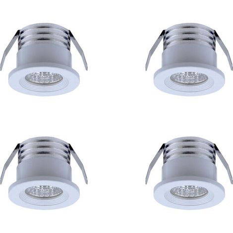 royaluxe -Lot de 4 mini spots LED encastrables, 3 W, lumière blanche froide Blanc (1/3)