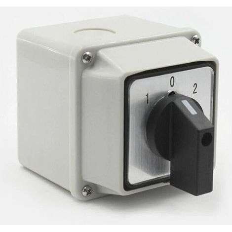 Selector de leva rotativo universal LW26-20A 380V - 8 terminales, 3 posiciones 1-0-2, interruptor inversor con interruptor principal, TopHomer (1/4)