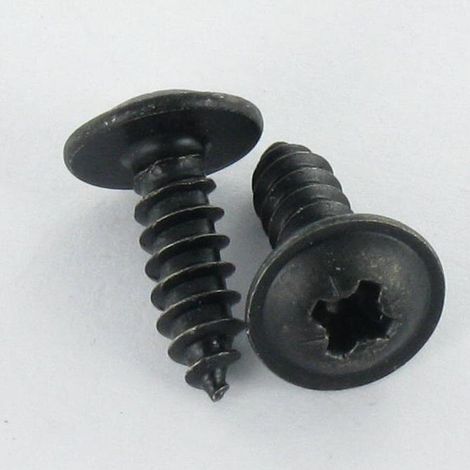 Vis tôle Poelier tête ronde large TRL Pozi 4.2X19 Acier zingué noir-4000 pièces