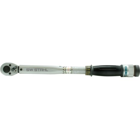 SW-Stahl 03905L Profi Drehmomentschlüssel 3/8 Zoll 20-110 Nm mit Durchsteckvierkant für Reparaturen am Motorrad I Rechtsanzug I 24 Zähne