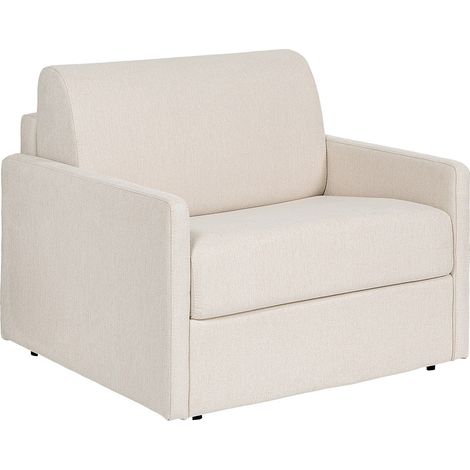 Poltrona letto a ribalta Materasso 14 cm  in Tessuto Beige - CALIFE