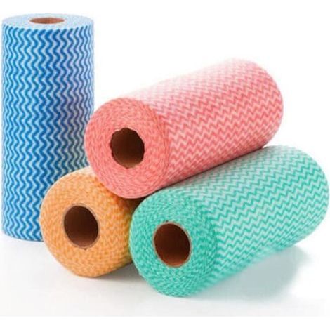 Confezione da 4 rotoli di panni per la pulizia monouso - Panni per la pulizia monouso in tessuto non tessuto - Per cucina e tavolo da pranzo (1/5)