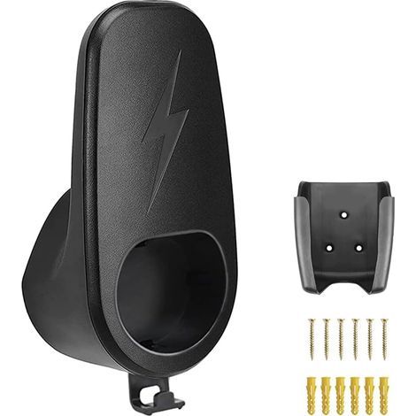 Soporte para cargador de vehículos eléctricos, organizador de cables de carga tipo 2, soporte para cables de coche eléctrico, soporte de pared para motor Tesla Model Y y Model 3, estándares europeos. (1/5)