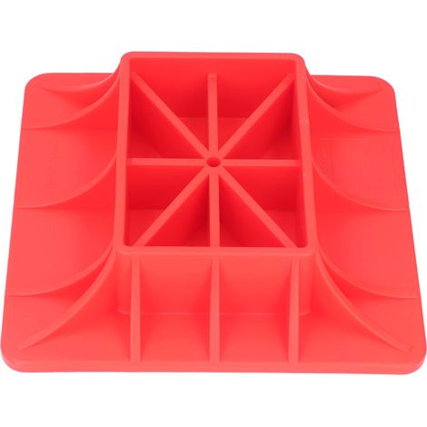 GARRYFIZH Support robuste en nylon rouge anti-fracture pour cric de levage tout-terrain, adapté au sable, à la boue, à l'herbe et aux sols meubles (1/5)
