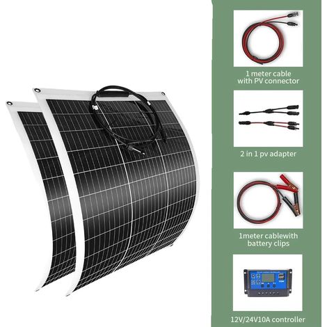 Kit de panneau solaire 200W, 23% d'efficacité, installation flexible (1/2)