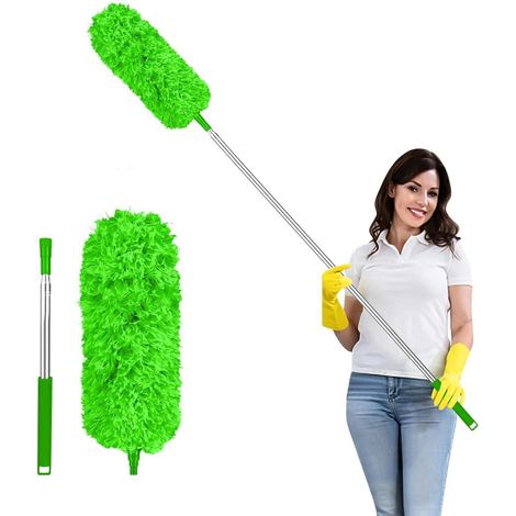 Teleskop Staubwedel ausziehbar bis 237cm, waschbar, mit Silikonkappe (1/5)