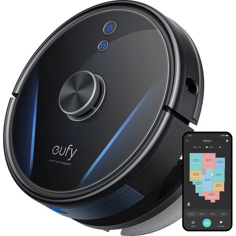eufy Anker, RoboVac LR30 Hybrid Robot Aspirapolvere+mocio, Aspirazione Ultraforte 3.000 Pa, iPath™ Laser Navigation, Mappatura Multipiano, Controllo app Avanzato, Serbatoio Qcqua Controllabile, Alexa (1/4)