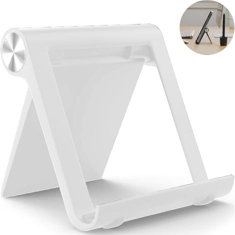 Support Portable Pour Tablette - Angle Réglable - Compatible Smartphones Et Liseuses Électroniques - 100 x 70 x 15 mm - 1 Pièce (1/5)