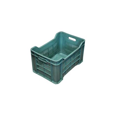 CESTA ORTOFRUTTA SEMI FORATA VERDE- - cm.51x35x31h (bancale pz 90)