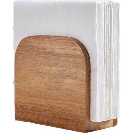 Support à Essuie-Tout en Bois Massif, Porte-Rouleau Cuisine Style Rustique Rétro, Distributeur de Serviettes Debout pour Salle à Manger (1/5)