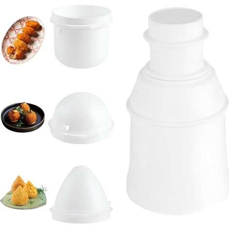 3-in-1 Reisbällchen-Formenset: Arancini-Form für runde und zylindrische Formen Mehrzweck-Onigiri-Form für Sushi, Arancini, Fleischbällchen und Reisbällchen (1/5)