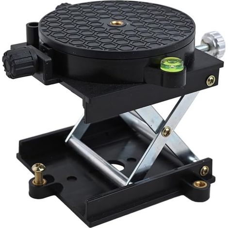 Tavolo elevatore per fresatrice in alluminio con piattaforma di livellamento regolabile per un'incisione precisa e un controllo dell'altezza, nero, pannello 90 x 90 mm