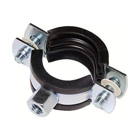 1 Collier De Serrage Acoustique 32-35 Mm, Acier Galvanisé, Filetage M8, Pour Tuyauterie Bâtiment