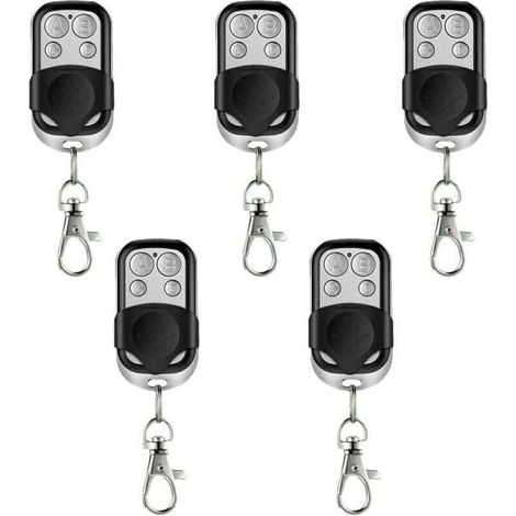 YMYNY Lot de 5 télécommandes universelles Auto-apprenantes pour Portail Automatique et Garage fréquence 433,92 MHz avec Code Fixe avec Batterie Incluse (1/4)