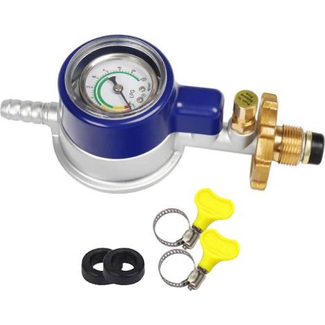 Vannes de régulation de débit de gaz antidéflagrantes avec manomètre, régulateur de pression pour réservoirs de gaz, adaptées à la sécurité en cuisine. (1/5)
