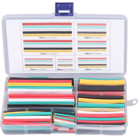 Kit de 140 gaines thermorétractables pour câbles électriques (bricolage) (1/5)