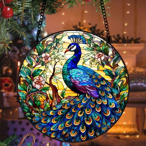 Attrape-soleil tortue vitrail 9 cm décoration fenêtre suspendue animal lumineux cadeau femme (1/5)