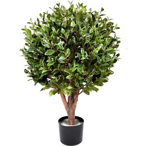 90cm UV Resistant Gloxinia Single Ball Topiary with 1608 Leaves and Natural Trunk (1/5)